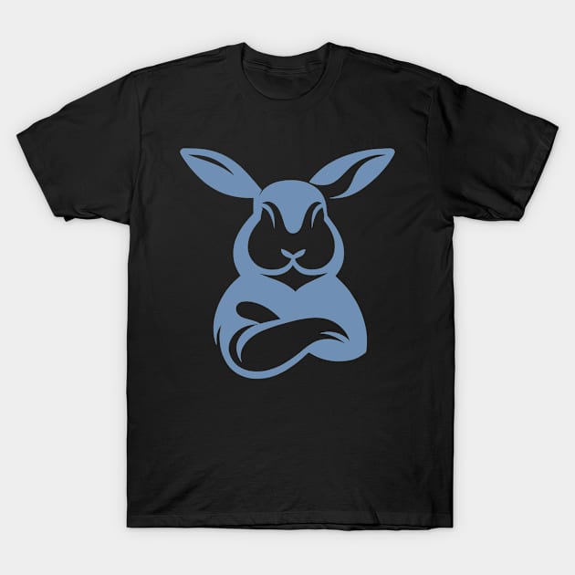 Bunny with Crossed Arms Silhouette T-Shirt by HBfunshirts